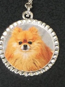 Dog Pomeranian Charm Tibetan Silver with 18" Necklace B BIN - Picture 1 of 2