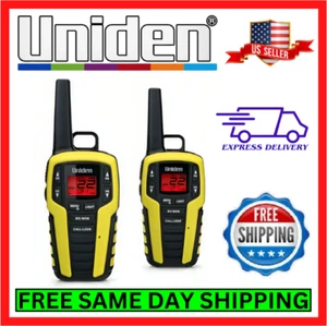 Paquete de 2 walkie talkie radio de dos vías Uniden Best con NOAA a prueba de salpicaduras climáticas - Imagen 1 de 7