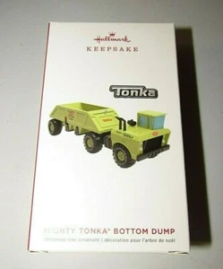HALLMARK 2019 KEEPSAKE GREEN MIGHTY TONKA BOTTOM DUMP TRUCK ORNAMENT - Picture 1 of 2