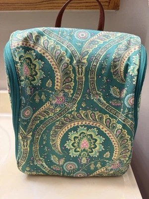 Amy Butler Kalencom Green Paisley Great Toiletry Bag 3 Detachable Bags + Hanger - Image 1 of 4
