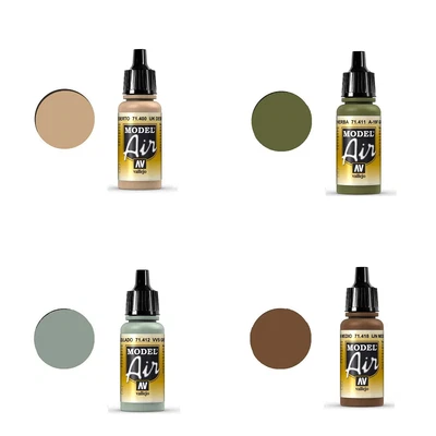 ACRYLICOS VALLEJO Vallejo Model Air Farbfarben - (71.400-71.420) 17 ml Flaschen Acryl