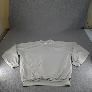 Vintage Columbia Jacket Mens 2XL Beige Nylon Windbreaker 90s Pullover Pockets - Picture 1 of 19