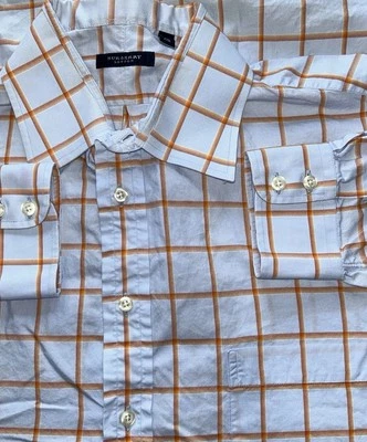 Burberry London Plaid Shirt Button Down Long Sleeve 17R Men’s Casual Made In USA - Image 1 of 4
