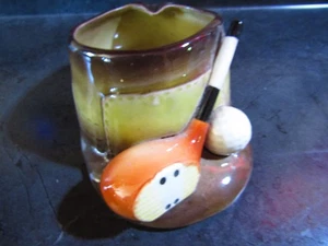 LEFTON Vintage GOLFER'S GOLF HAT CLUB BALL Ceramic ASHTRAY - 1950's - Picture 1 of 6
