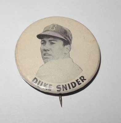 1950's Baseball Duke Snider Brooklyn Dodgers World Series Pin Button Pinback - Image 1 of 2