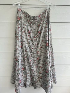 Ralph Lauren Vintage 90s Prairie Western Floral Maxi Skirt Gr. 12 Pearl Snaps - Bild 1 von 15