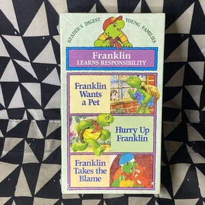 Franklin Learns Responsibility VHS 1997 Three Episodes Wants A Pet, Hurry Up New - Picture 1 of 6