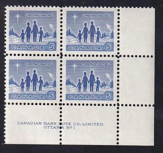 Canada 1964 Christmas 5¢ Star of Bethlehem, MNH PL1 LR PB, sc#435 - Image 1 of 1
