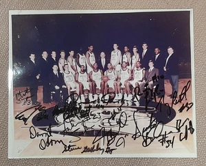 Autographed Team Photo: WAKE FOREST Tim Duncan Randolph Childress Rusty LaRue - Picture 1 of 4