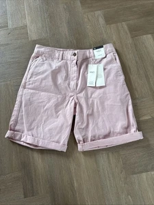 Pantalones cortos ricos de algodón teñido de té Marks and Spencer talla 10 - Imagen 1 de 8