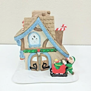 Partylite Santa's House Workshop Elves Toys Tealight Candle Holder - Picture 1 of 6