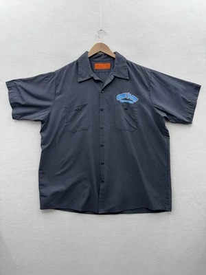 Red Kap Men’s 2XL Gravel ‘N Grit Black Work Shirt Short Sleeve Button Up - Image 1 of 4