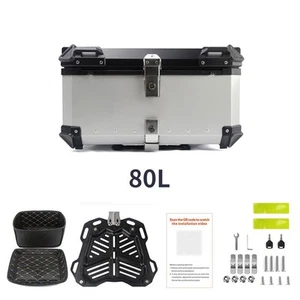 Motorcycle Top Case 80L Universal Motorcycle Trunk Tour Tail Box Waterproof - Picture 1 of 1