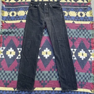 Vintage Levi's 501 Jeans Größe 32x36 Schwarz Denim Hergestellt in den USA 90er - Bild 1 von 7