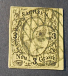 DEUTSCHLAND ,GERMANY ,SACHSEN SACHSEN 1855" Bildnisse Friedrich Sin." 3 ngr Mic.11 - Bild 1 von 2