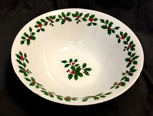 Tazón de sopa Royal Norfolk hoja de acebo y bayas rojas 7"  - Imagen 1 de 7