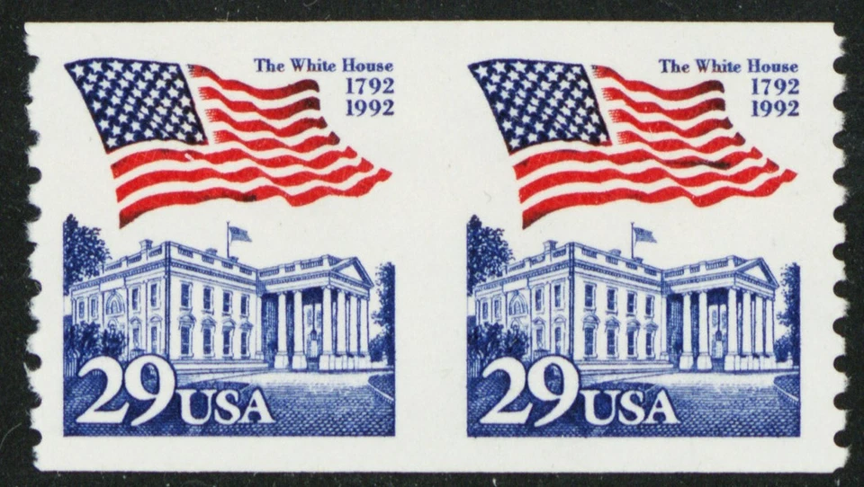 2609b, MNH 29¢ Imperf Between Coil Pair Error Freak * Stuart Katz - Image 1 of 1