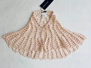 Hakka Kids & Baby - Girls Cotton Light Pink Crochet Shawl - Medium - Picture 1 of 3