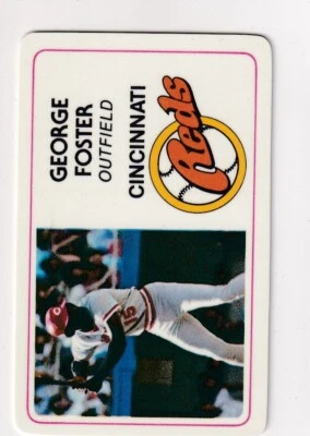 Tarjeta de crédito Super Star 1981 Perma Graphics George Foster Cincinnati Reds JC-4454 Foto 1 de 2