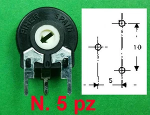 Carbon Trimmer (Nr.5 Stück) 2,2K 14x14 Horizontalverstellung - Bild 1 von 1