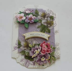 Anna Griffin Like "A Sweet Little Note" 3D Handmade Layered Card - Picture 1 of 2