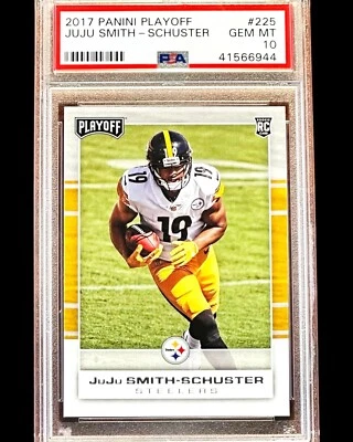 JuJu Smith-Schuster RC - 2017 Panini Playoff #225 Rookie - PSA 10 - Pop 14 - Image 1 of 3