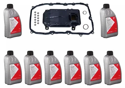Kit de serviço 8 litros FEBI ATF transmissão automática fluido + filtro para AUDI 2011-2015 Q7 - Imagem 1 de 3