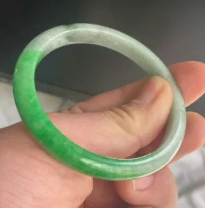Certified 60mm Natural Grade A Green Burma Jade jadeite Bangle Bracelet 2636 - Picture 1 of 6