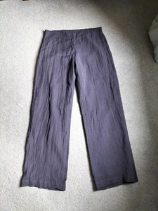 Crea Concept Pantalón Lino Púrpura Pierna Ancha, Talla 42, UK 14, L 33" - Imagen 1 de 5