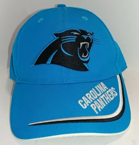 Carolina Panthers NFL Team Apparel Blue & Black Adjustable Football Cap Hat - Picture 1 of 4