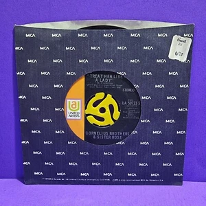 Cornelius Brothers & Sister Rose Treat Her Like A Lady 45 RPM Vinyl Record - Picture 1 of 4