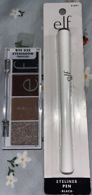 e.l.f ELF 29923 Truffles Bite Size Eyeshadow Palette Quad & Black Eyeliner Pen - Image 1 of 4