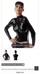 Libidex latex seduction top - black (Brand New) - Picture 1 of 4