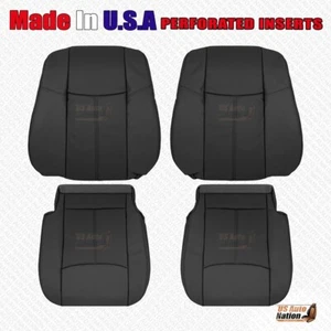 2015 -2020 For Nissan Pathfinder Driver Passenger Perforated Leather Cover Black - Picture 1 of 14
