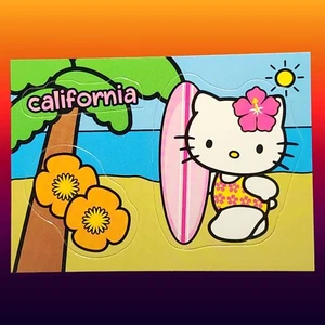 Hello Kitty 2012 Upper Deck CALIFORNIA STICKER CARD - Picture 1 of 3