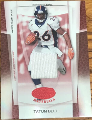 2007 Leaf Certified Materials Mirror Red Materials Tatum Bell #29 #’d 073/125 - Image 1 of 2