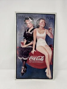 1886-1936 Coca Cola 50th Anniversary Tin Sign-Girls in Period Swimsuits 1993 - Picture 1 of 9