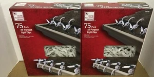 *2 BOXES* Home Accents Holiday All-purpose Christmas Light Clips 75 Count = 150 - Picture 1 of 4