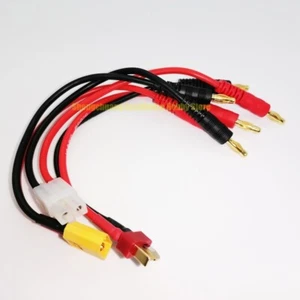 3 pcs Tamiya T Plug XT60 to 4mm Banana Connector 15CM 14AWG Silicone Wire Cable - Picture 1 of 9