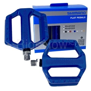 Shimano PD-EF202 Flat Platform E-Bike Pedals, Casual Riding, 9/16", Blue - Bild 1 von 10