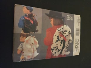 Vogue Craft 9112 Fur Backpack Sewing Pattern One Size Cut Dog Bunny Bear - Picture 1 of 5