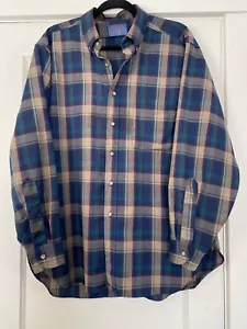 Vintage Pendleton Wool Board Shirt Blue-Plaid size Large - Picture 1 of 5