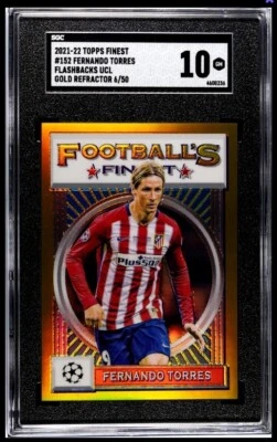 2021-22 Topps Finest Flashbacks Gold Refractor /50 Fernando Torres #152 SGC 10 - Image 1 of 2