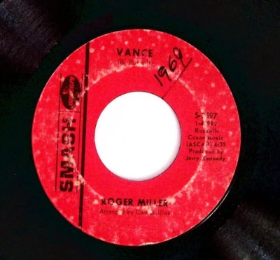 ROGER MILLER LITTLE CHILDREN RUN AND PLAY/VANCE SMASH RECORDS VINYL 45 74-41 - Image 1 of 3