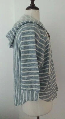 Sudadera con Capucha Lucky Brand Para Mujer Pequeña Nueva Con Etiquetas Funciona Grande Azul Blanco Rayas Foto 1 de 4