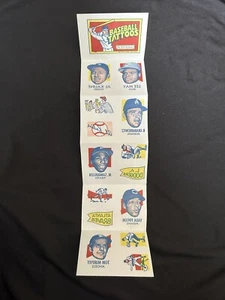 1971 Topps Tattoos Baseball Complete Sheet Al Kaline Lee May Tom Murphy Vada - Picture 1 of 2