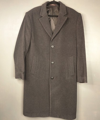 Cappotto trench Michael Kors grigio scuro tweed taglia 40R soprabito misto lana foderato logo