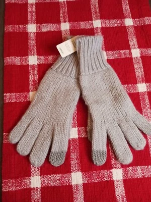 Aerie Touchpoint Winter Gloves Lt Gray Women's One Size Knit - Image 1 of 3