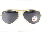 Ray-Ban Aviator Legend Gold Metal Black Polarized Sunglasses RB3025 9196/48 58