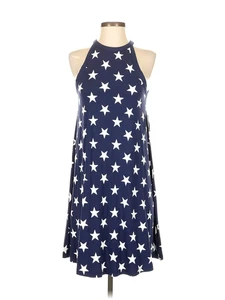 Old Navy Dress Womens M Blue White Star Halter Swing Sleeveless Patriotic Casual - Picture 1 of 13